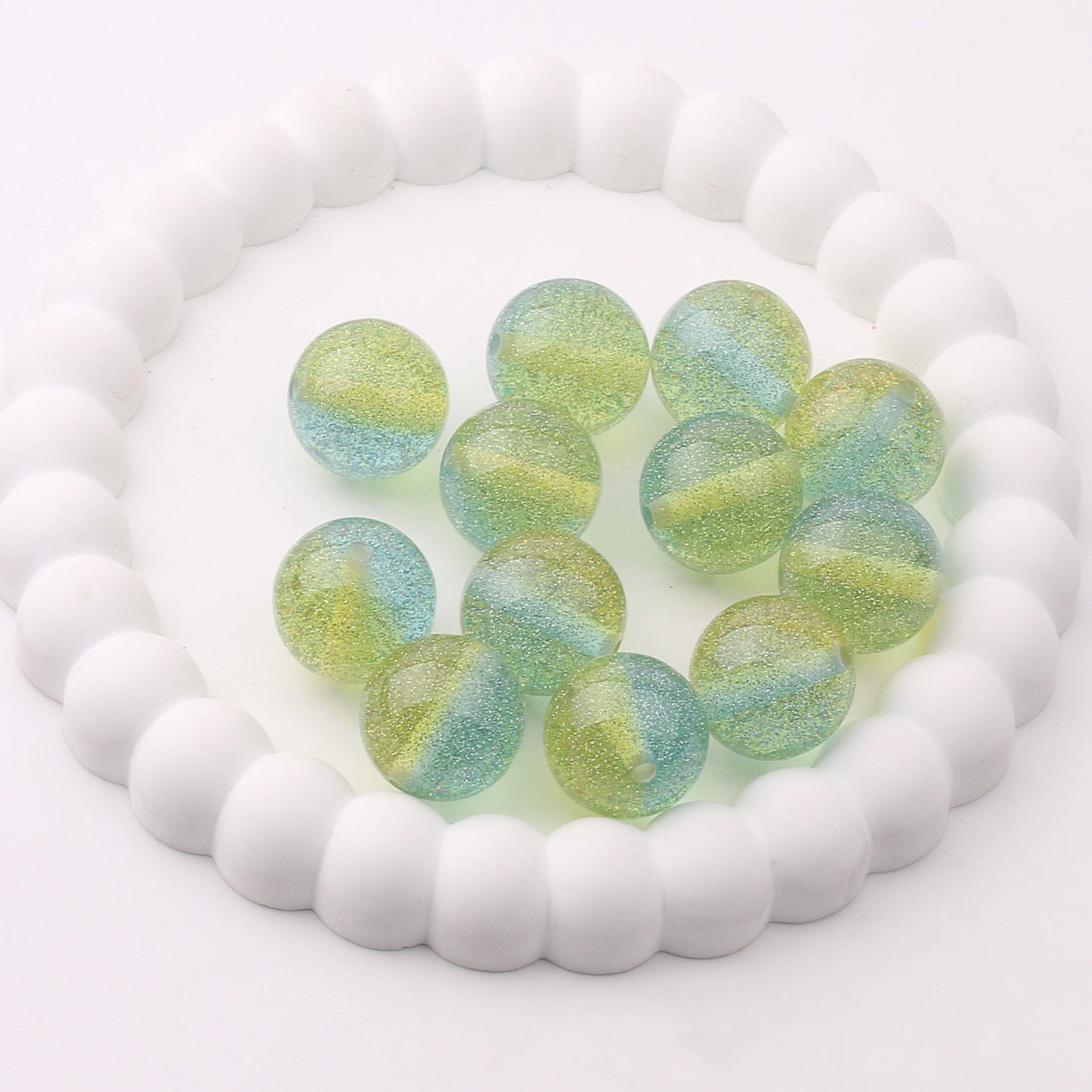 FS1628-20MM Gliter Resin Beads Fit For Beadable Pens