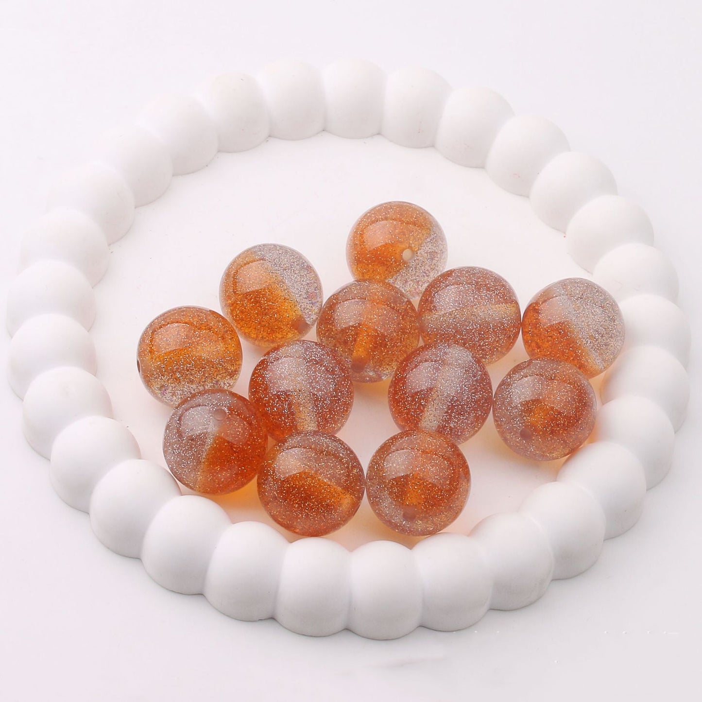 FS1628-20MM Gliter Resin Beads Fit For Beadable Pens