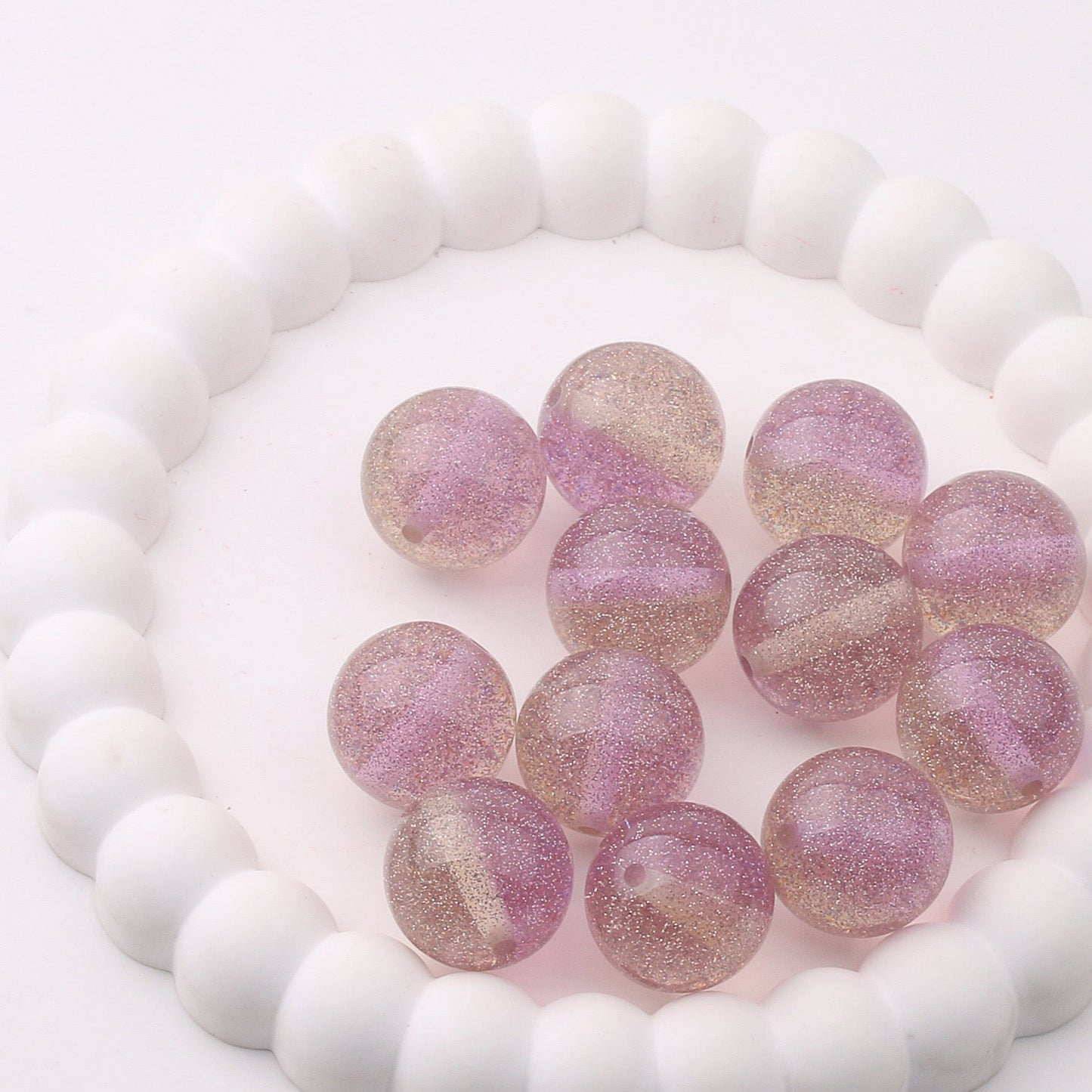 FS1628-20MM Gliter Resin Beads Fit For Beadable Pens