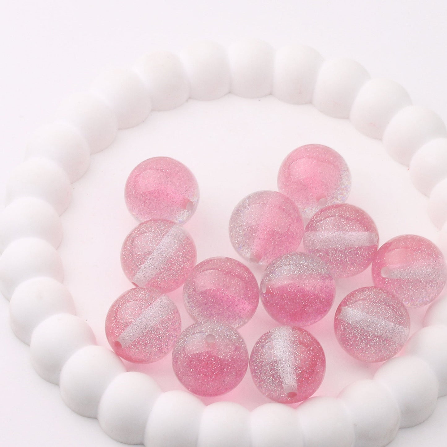 FS1628-20MM Gliter Resin Beads Fit For Beadable Pens