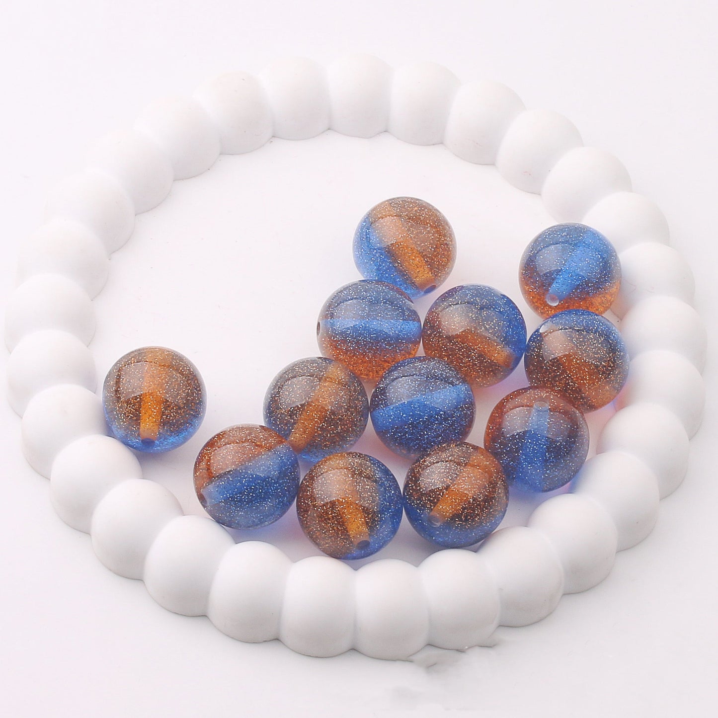 FS1628-20MM Gliter Resin Beads Fit For Beadable Pens