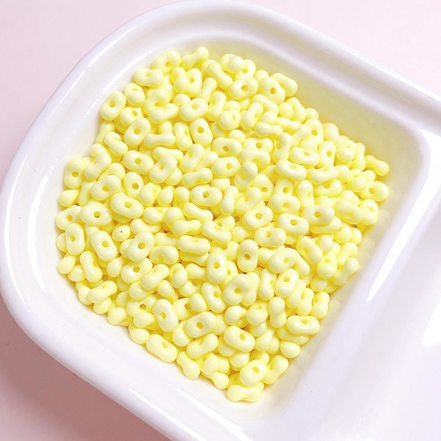 FS1484-3*6MM Solid Color Peanut Beads For Making KeyChain