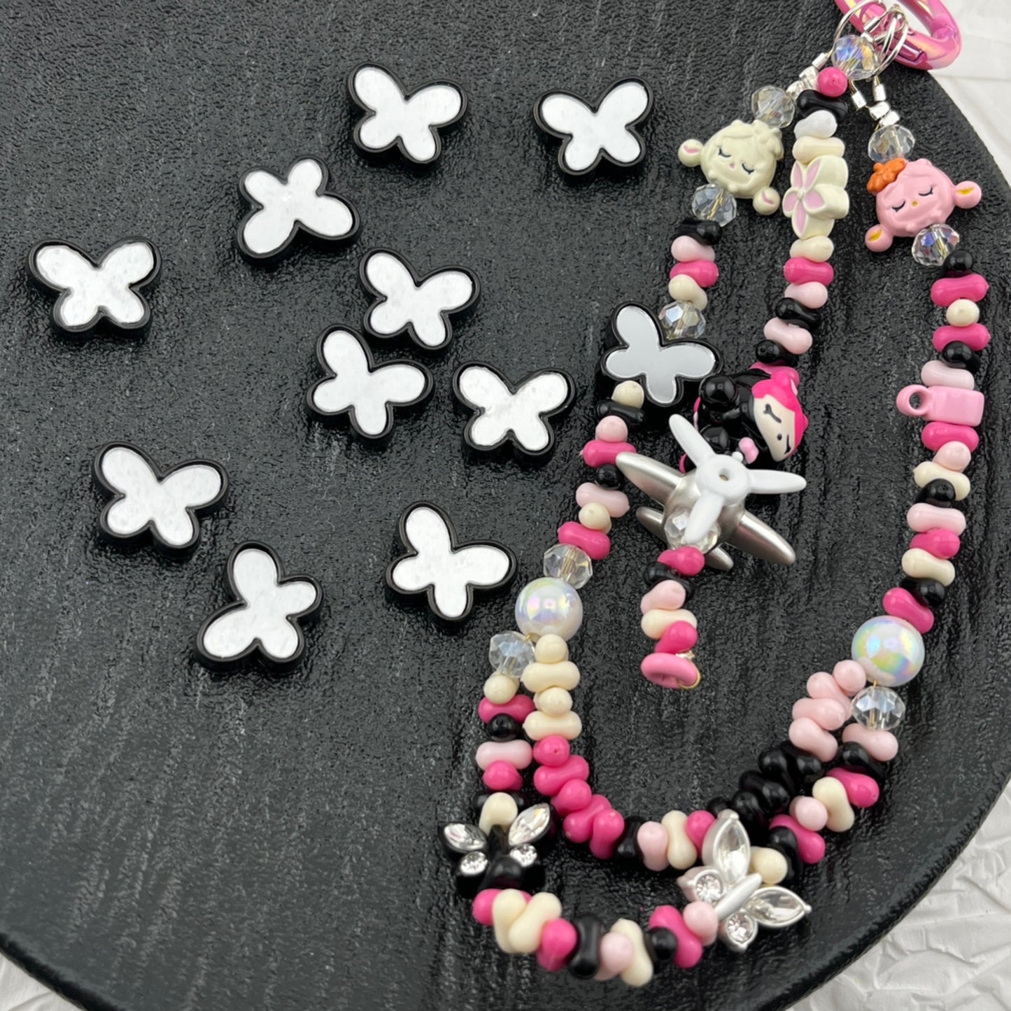 FS3151-Butterfly Metal Beads For Making Key Chain