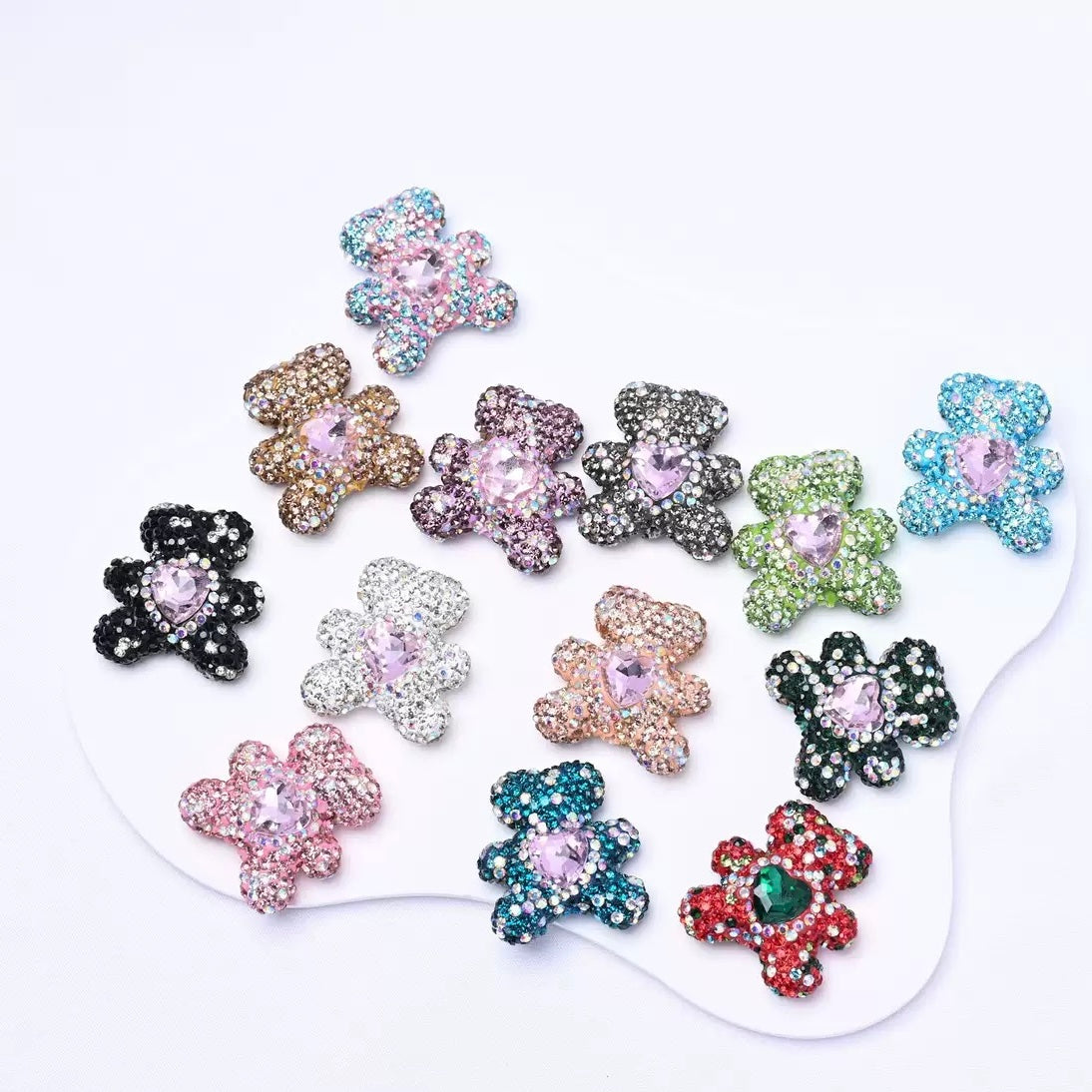 FS3992-2.8*3cm Sparkling Bear Clay Beads Fit For Beadable Pens