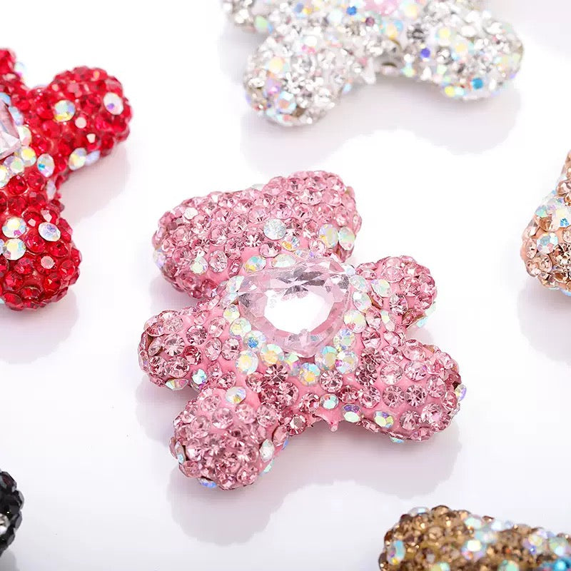 FS3992-2.8*3cm Sparkling Bear Clay Beads Fit For Beadable Pens