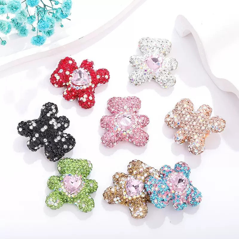 FS3992-2.8*3cm Sparkling Bear Clay Beads Fit For Beadable Pens