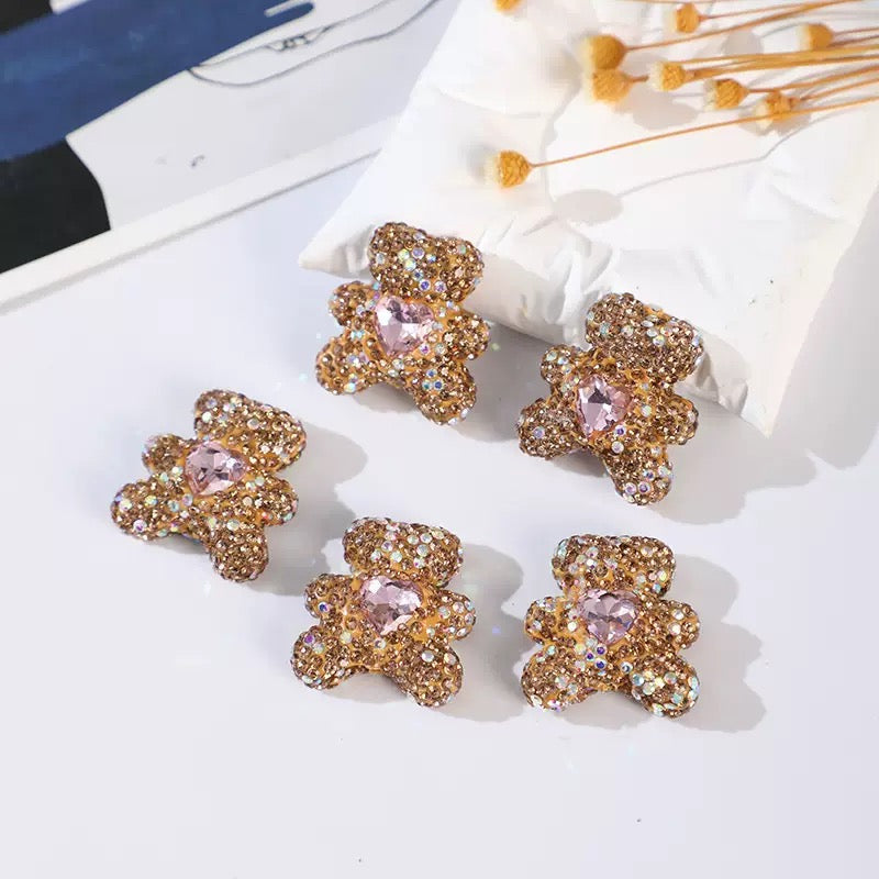 FS3992-2.8*3cm Sparkling Bear Clay Beads Fit For Beadable Pens