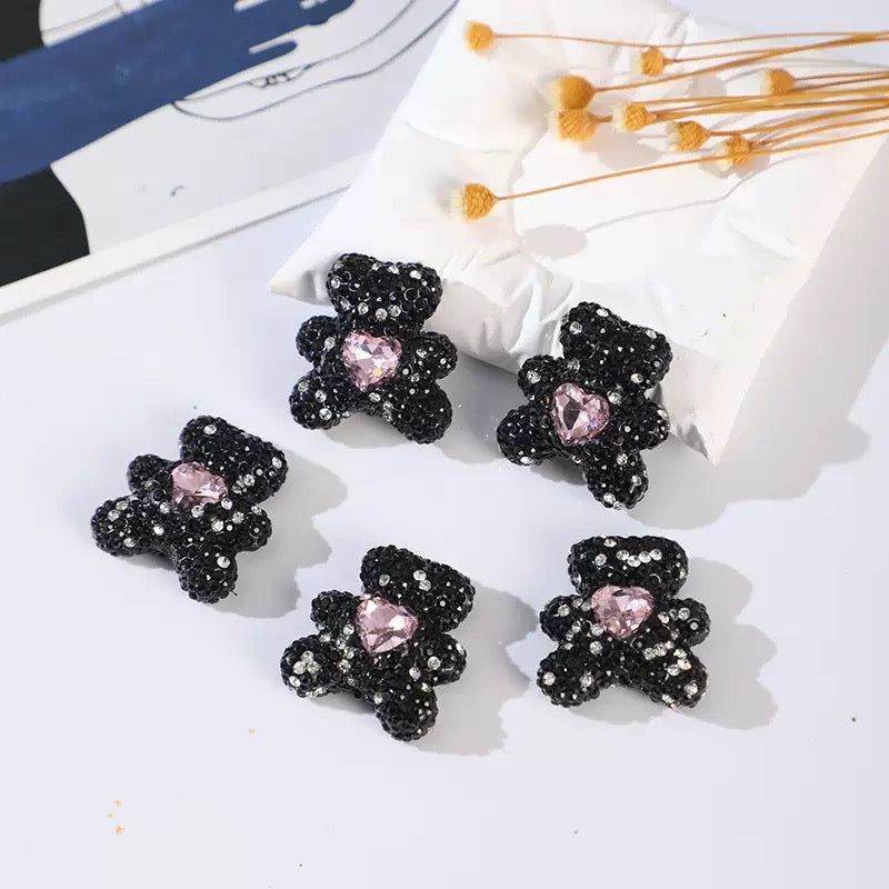 FS3992-2.8*3cm Sparkling Bear Clay Beads Fit For Beadable Pens