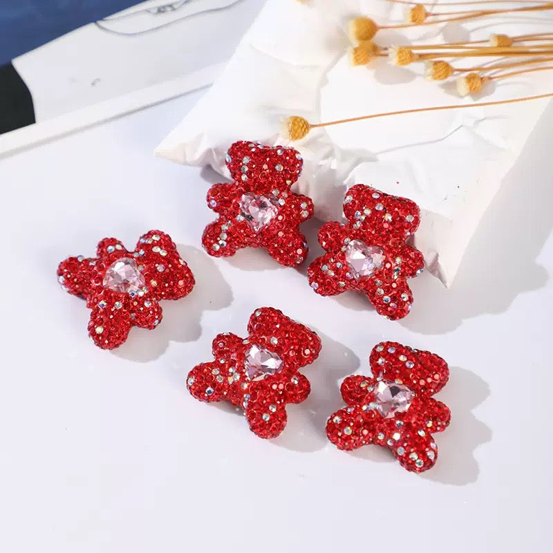FS3992-2.8*3cm Sparkling Bear Clay Beads Fit For Beadable Pens