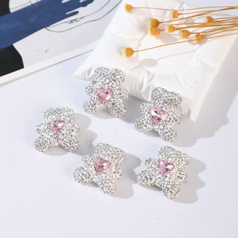 FS3992-2.8*3cm Sparkling Bear Clay Beads Fit For Beadable Pens
