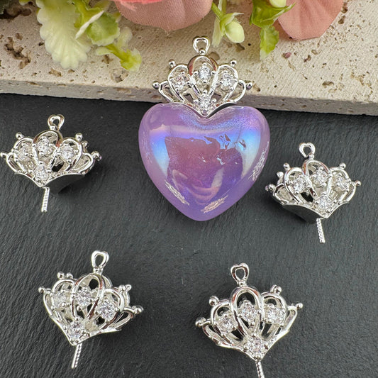 FS4636-Heart Crwon Metal Diamond Pin