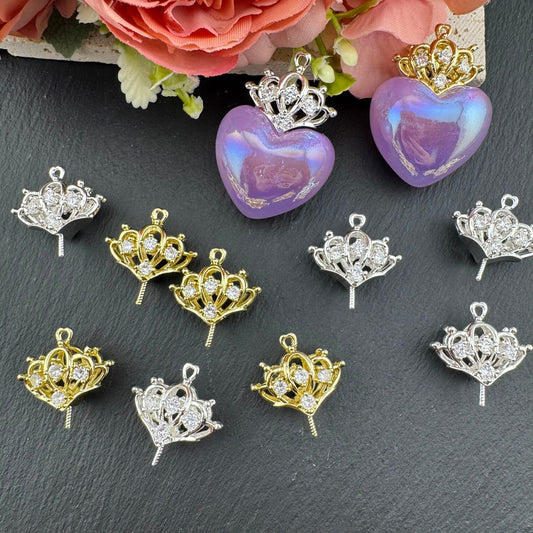 FS4636-Heart Crwon Metal Diamond Pin