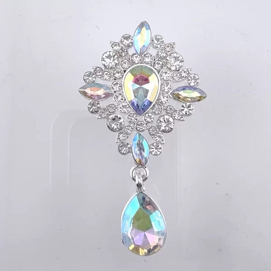 FS4354-65*36.5mm Diamond - Studded Gemstones, Alloy Charms