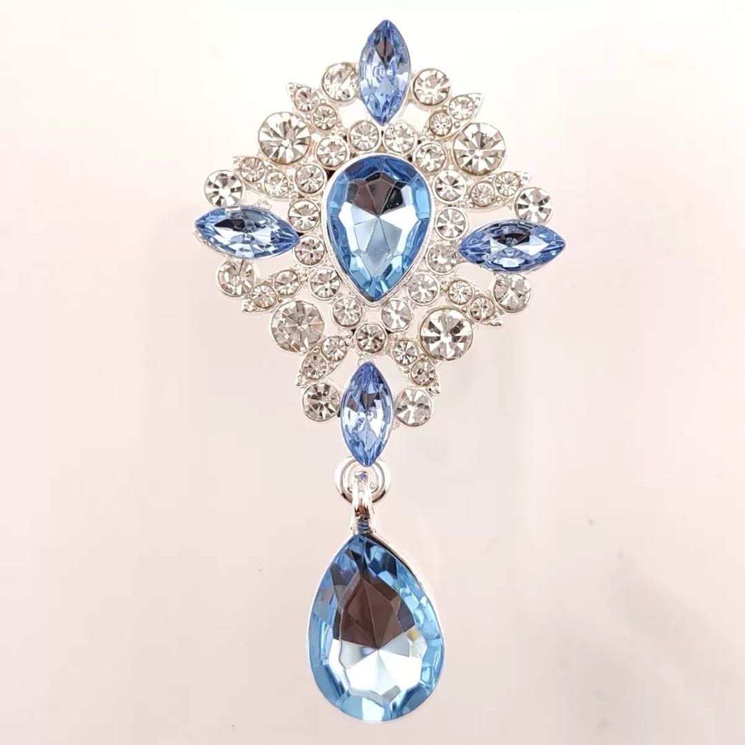 FS4354-65*36.5mm Diamond - Studded Gemstones, Alloy Charms