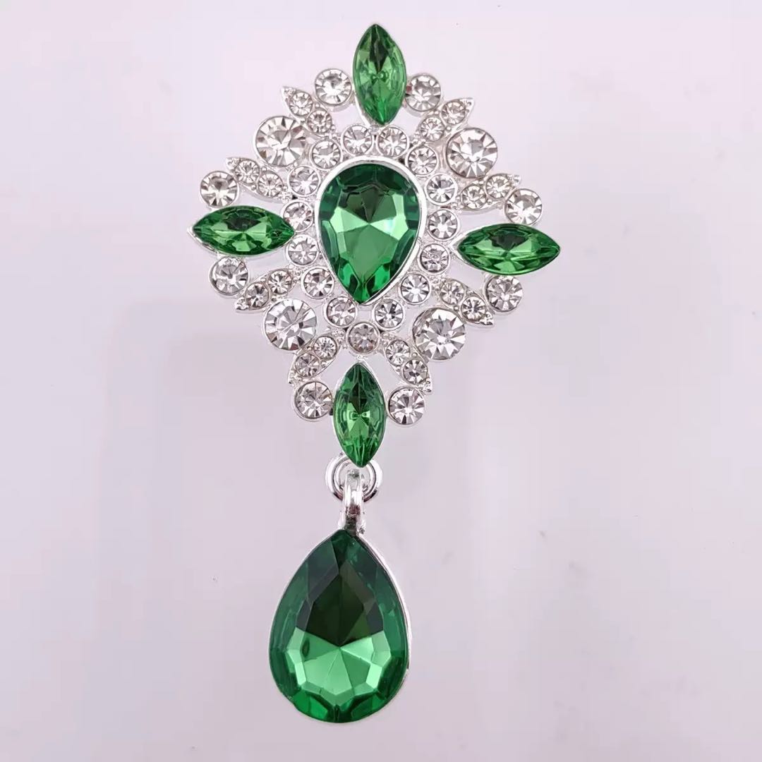 FS4354-65*36.5mm Diamond - Studded Gemstones, Alloy Charms