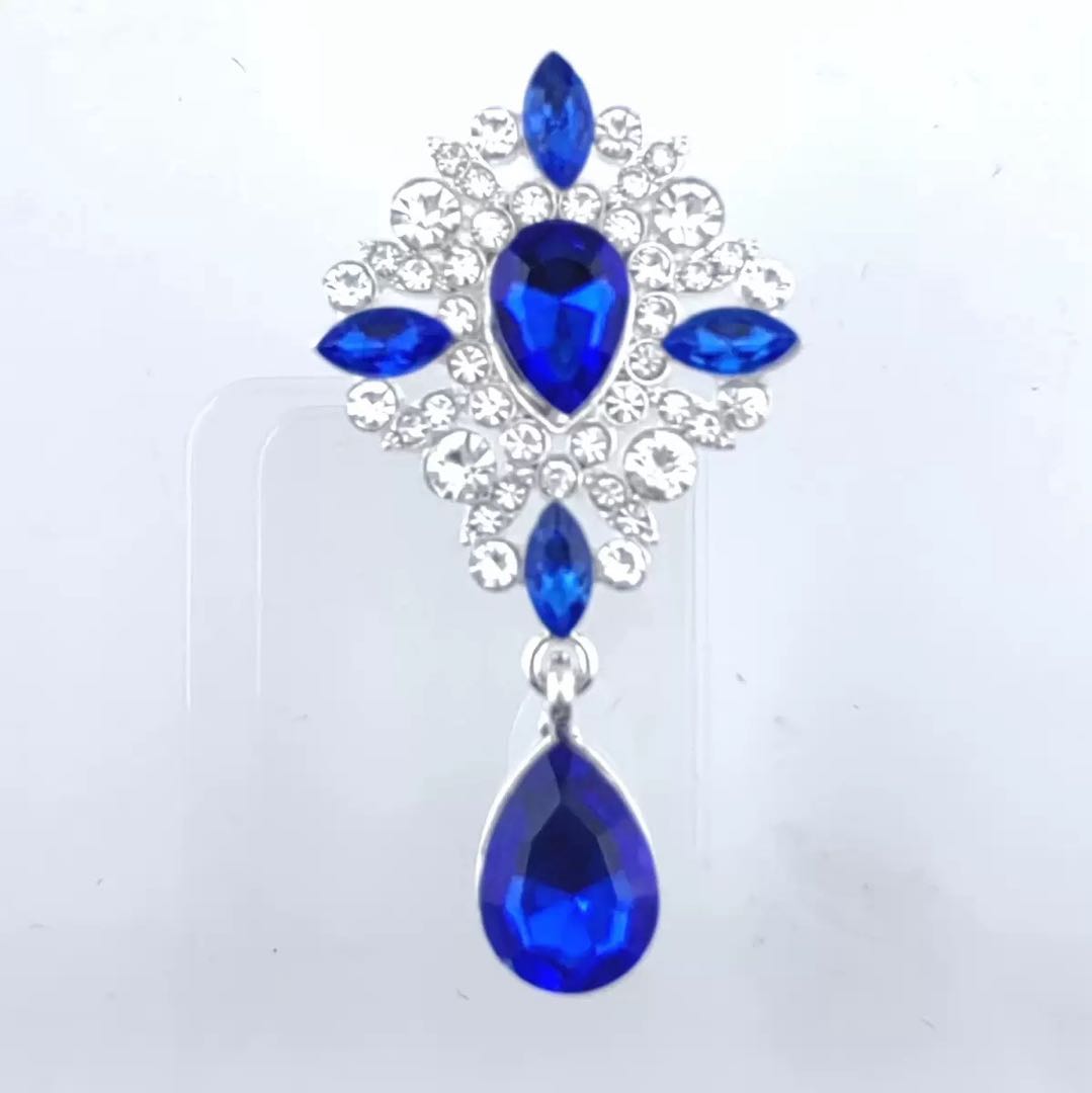 FS4354-65*36.5mm Diamond - Studded Gemstones, Alloy Charms