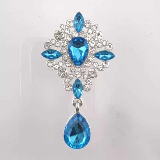 FS4354-65*36.5mm Diamond - Studded Gemstones, Alloy Charms