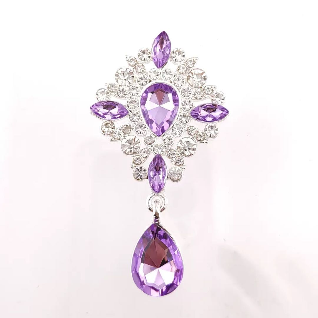 FS4354-65*36.5mm Diamond - Studded Gemstones, Alloy Charms