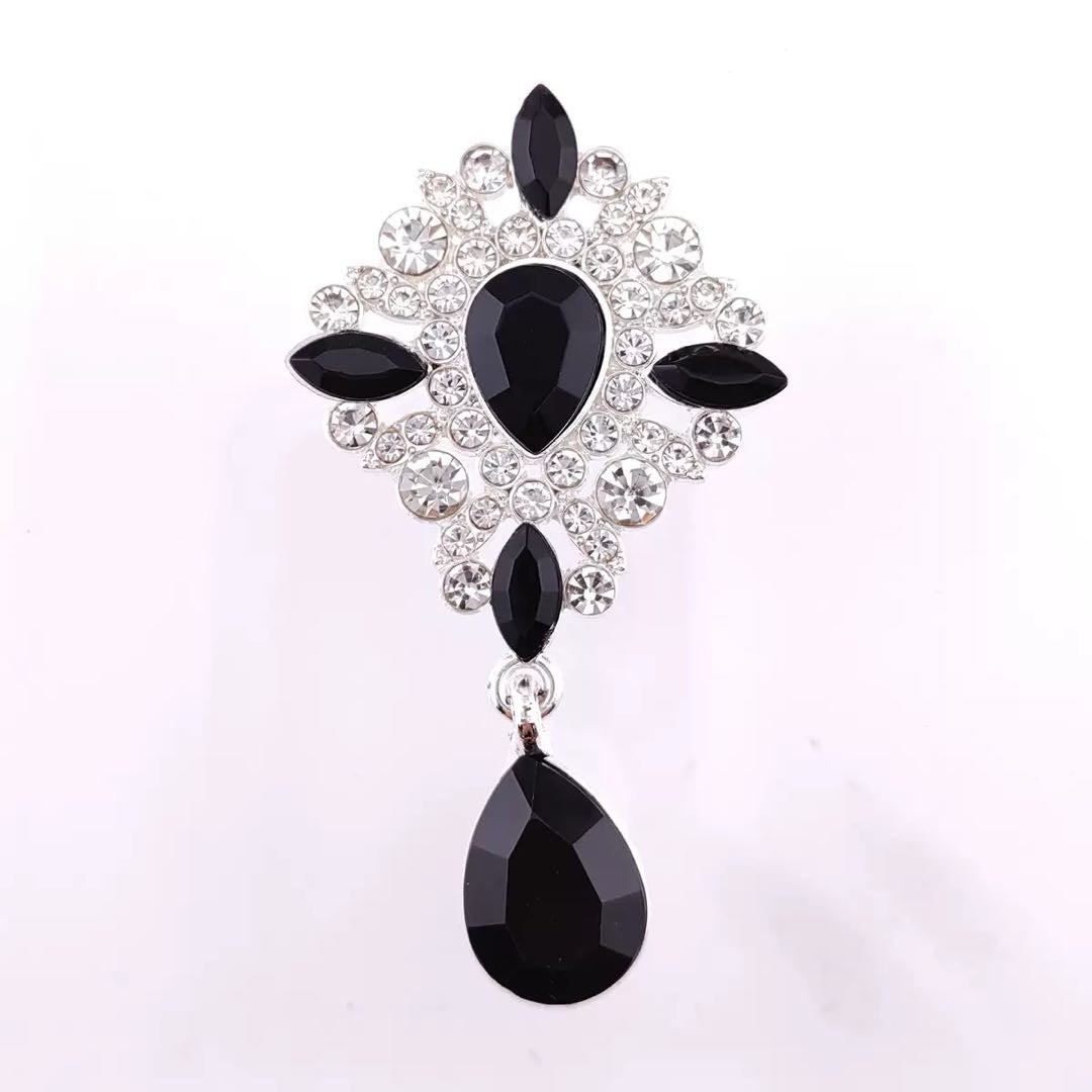 FS4354-65*36.5mm Diamond - Studded Gemstones, Alloy Charms
