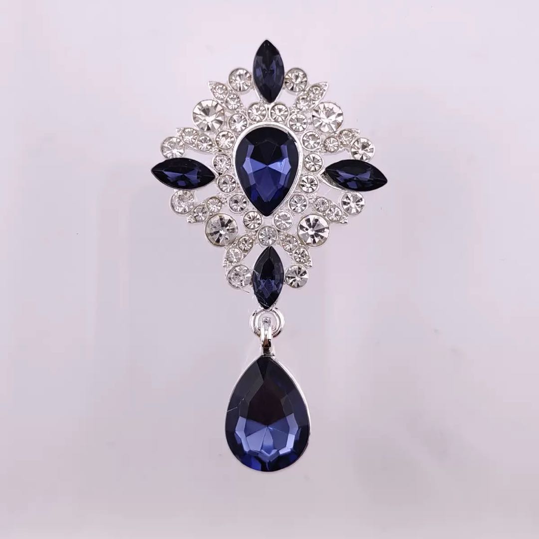 FS4354-65*36.5mm Diamond - Studded Gemstones, Alloy Charms