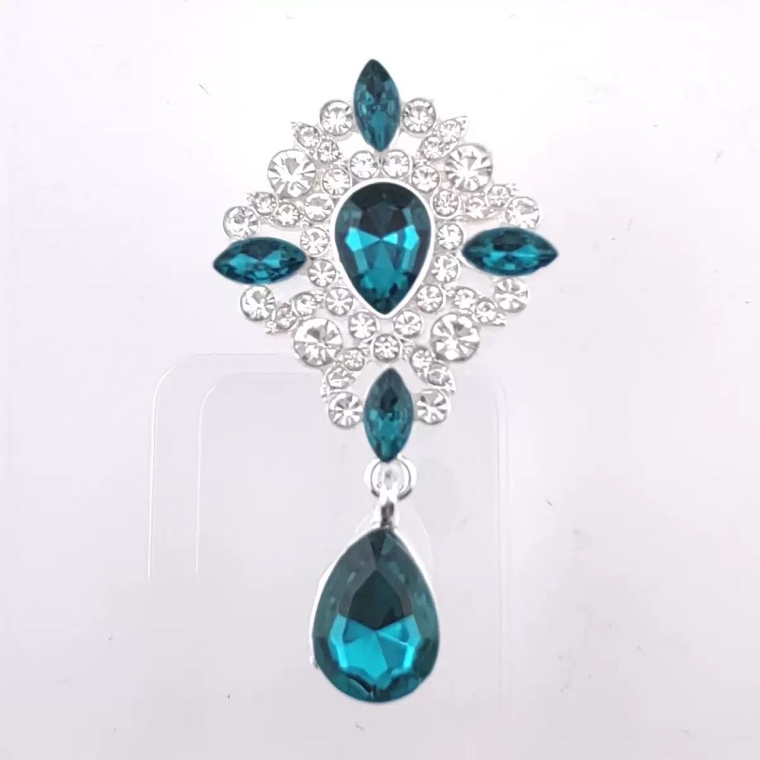 FS4354-65*36.5mm Diamond - Studded Gemstones, Alloy Charms
