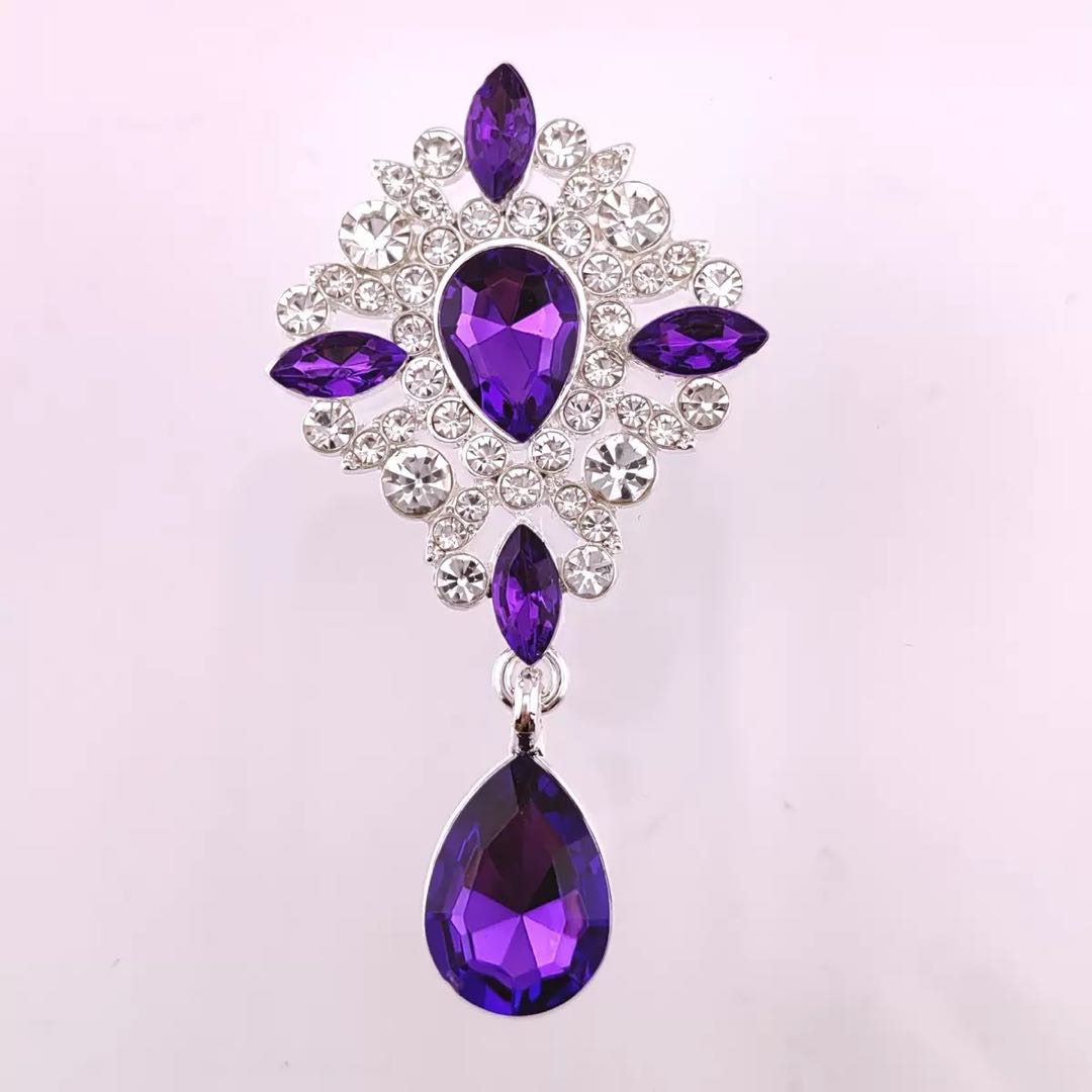 FS4354-65*36.5mm Diamond - Studded Gemstones, Alloy Charms