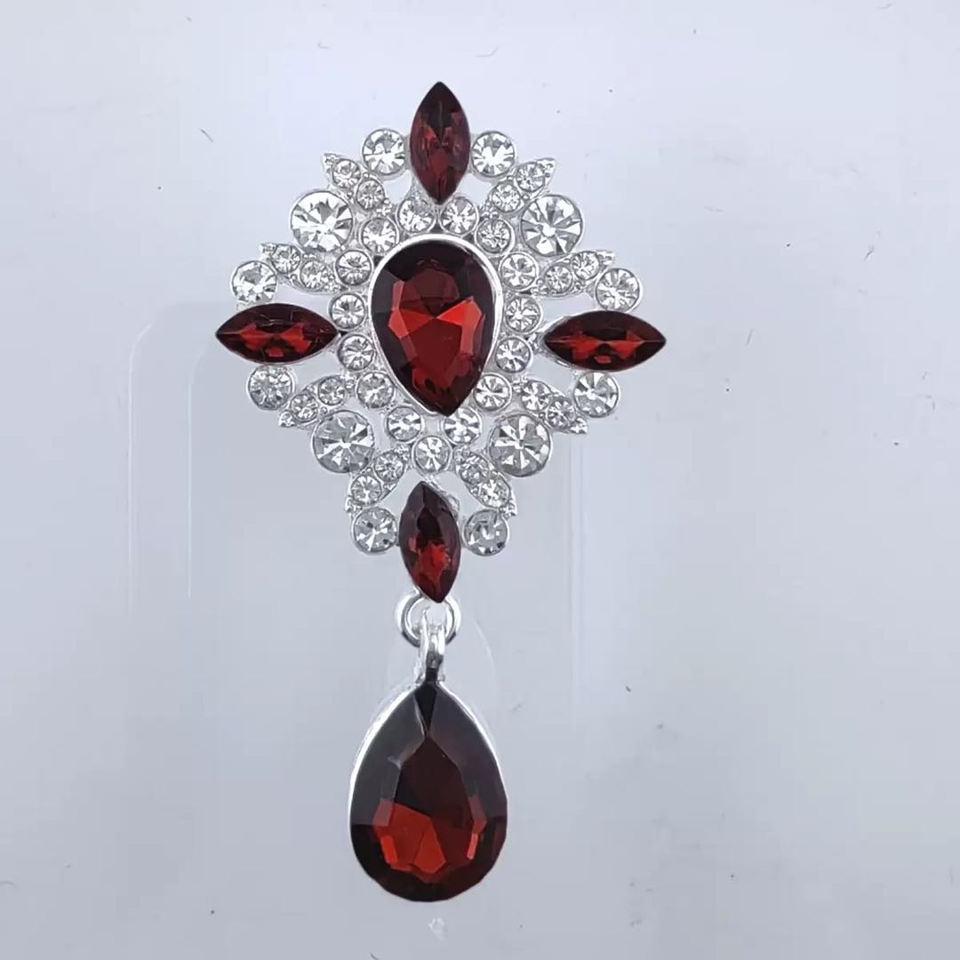 FS4354-65*36.5mm Diamond - Studded Gemstones, Alloy Charms