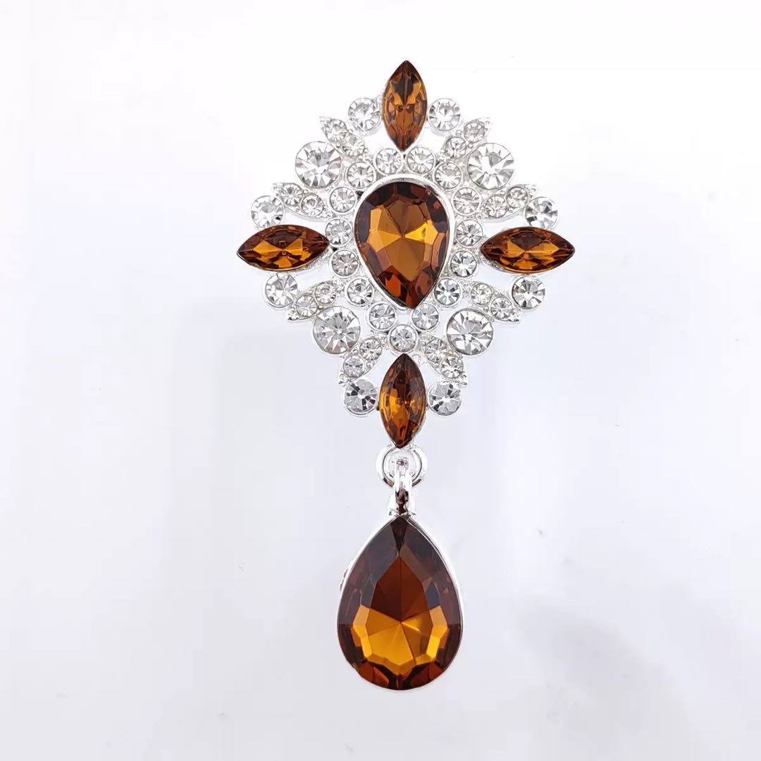 FS4354-65*36.5mm Diamond - Studded Gemstones, Alloy Charms