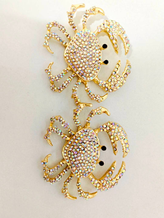 FS4907- Full Diamond Crab Alloy Charms Alloy Patches
