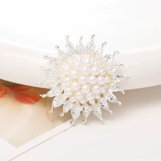 FS3668- 47*47Mm Pearl Flower Charms Pearl Flower Patches