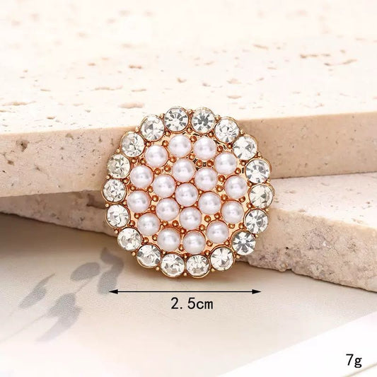 FS4174-24mm Drill - Loop Pearl Flowers