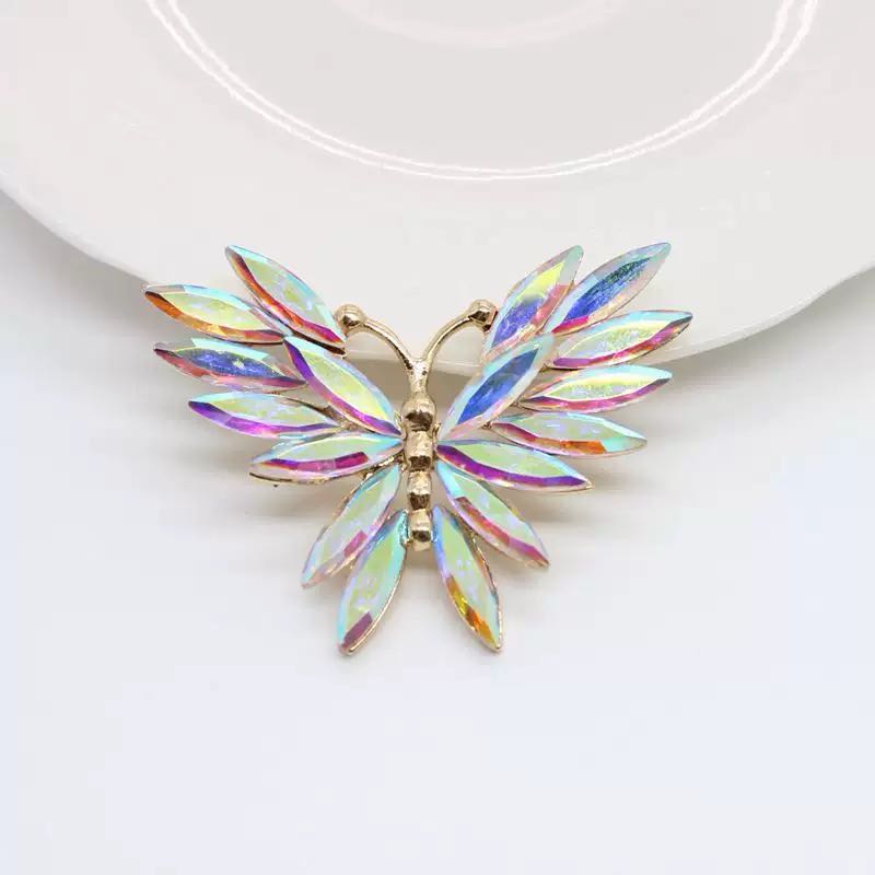 FS3691- 37*51Mm Crystal Butterfly Metal Charms
