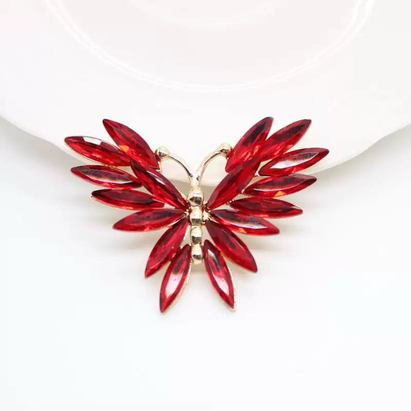 FS3691- 37*51Mm Crystal Butterfly Metal Charms