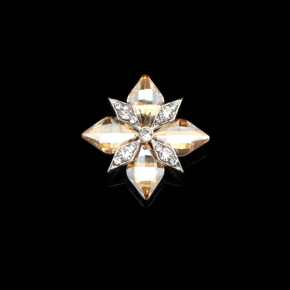 FS4912-31.5*25mm Square Gemstone-Studded Alloy Charms