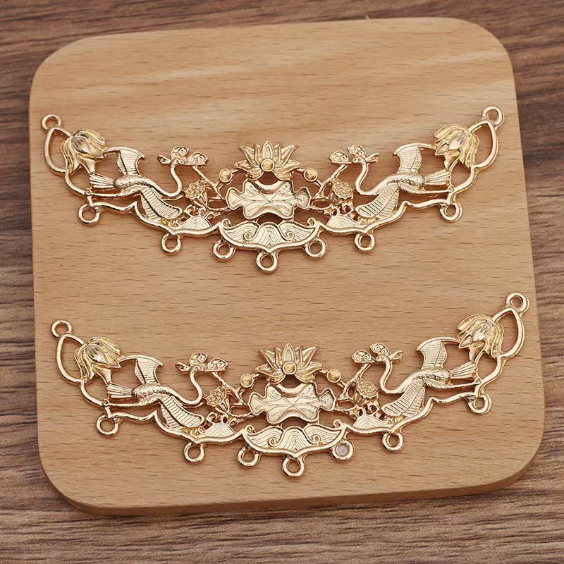 FS5159- 102*29mm Lotus Metal Charms Ancient-Style Lotus Hairpins And Hair Accessories