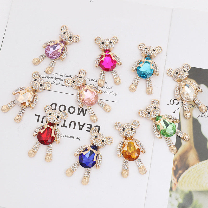 FS2916-Crystl Bear Patch For Making Fancy Beads