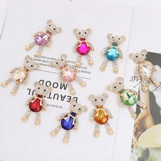 FS2916-Crystl Bear Patch For Making Fancy Beads