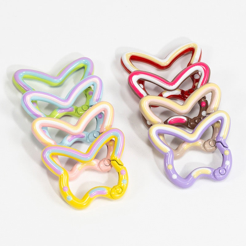 FS3006- 25mm Hand Painted Butterfly Keyring