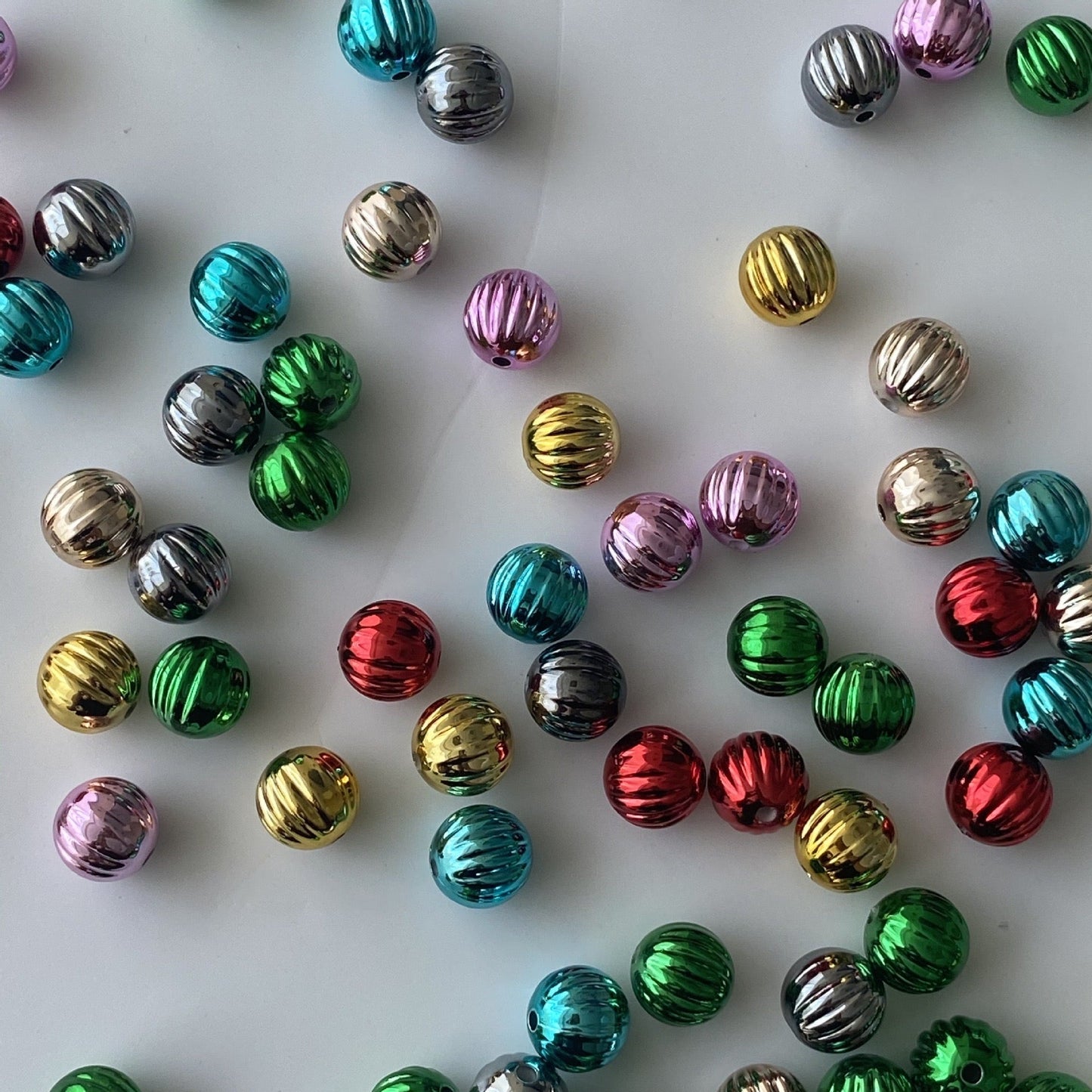 FS0425-16MM Metallic UV Shiny Acrylic Beads Fit For Beadable Pens