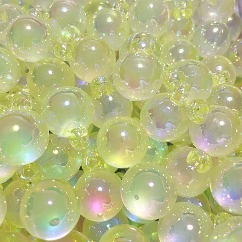 FS2387-16mm Clear UV Shiny Acrylic Dangle Beads For Making Car Hanger