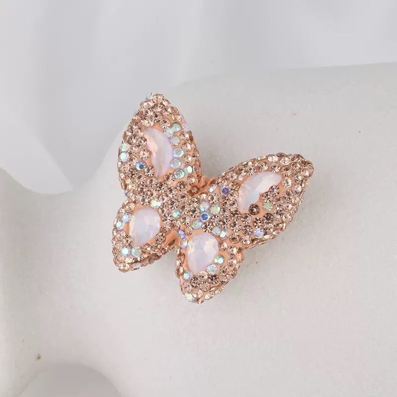FS3982-3.6*3.5*1cm Butterfly Sparking Clay Beads Fit For Beadable Pens