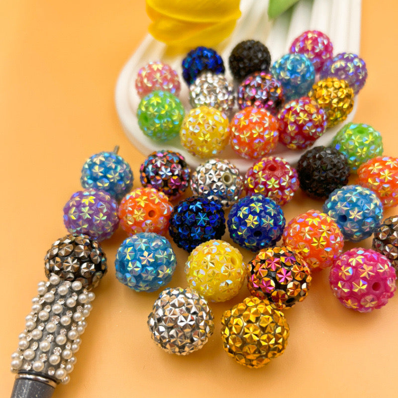 FS0009-18MM Ice Flower Resin Beads Fit For Beadable Pens