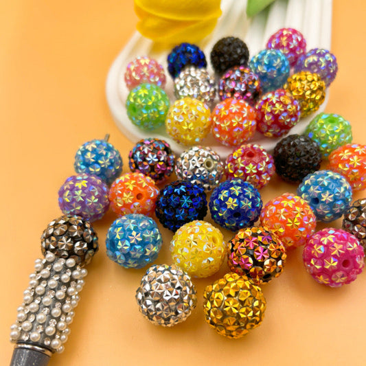 FS0009-18MM Ice Flower Resin Beads Fit For Beadable Pens