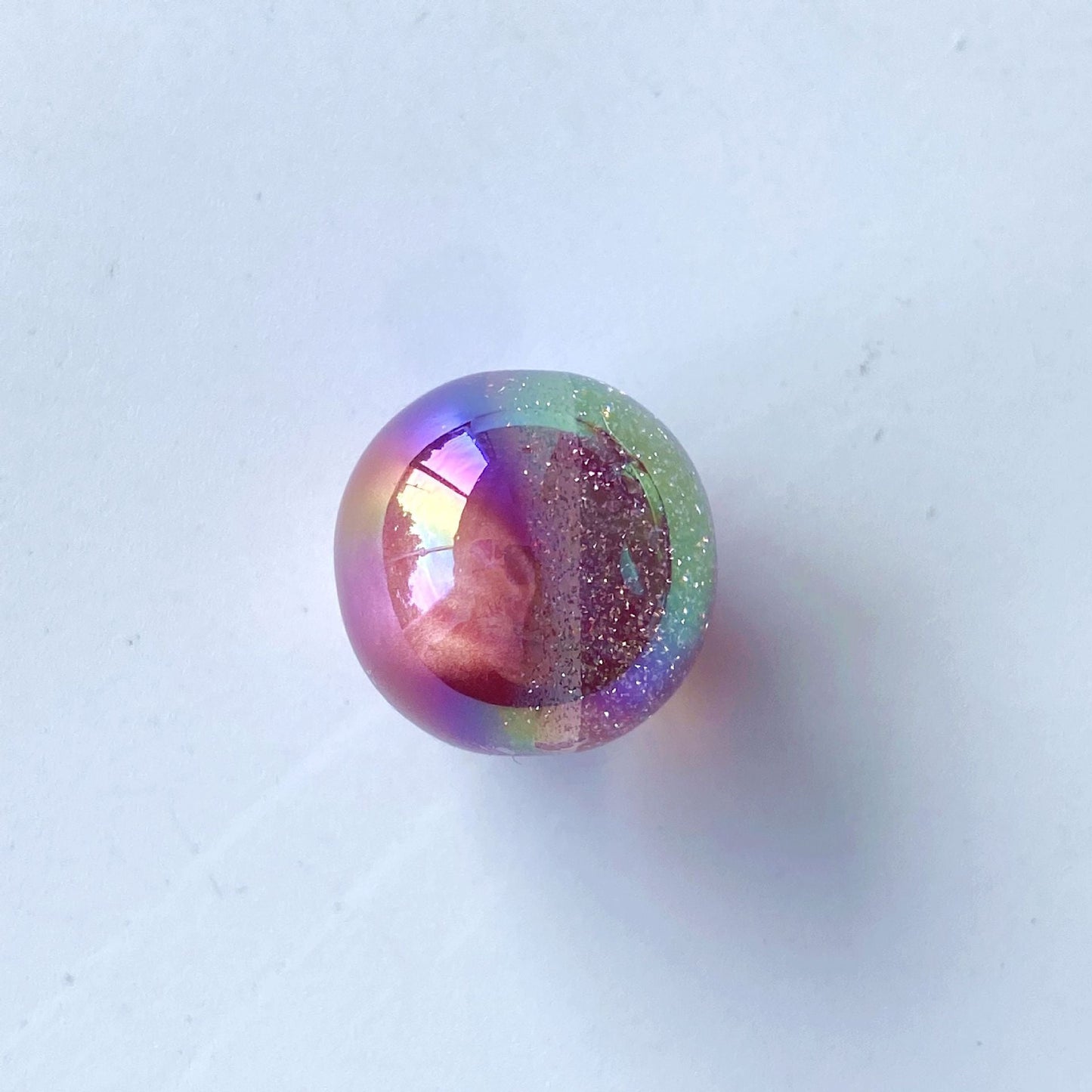 FS0082-Random Mixed Color 10MM UV Gradient Color Glitter Resin Beads Fit For Beadable Pens