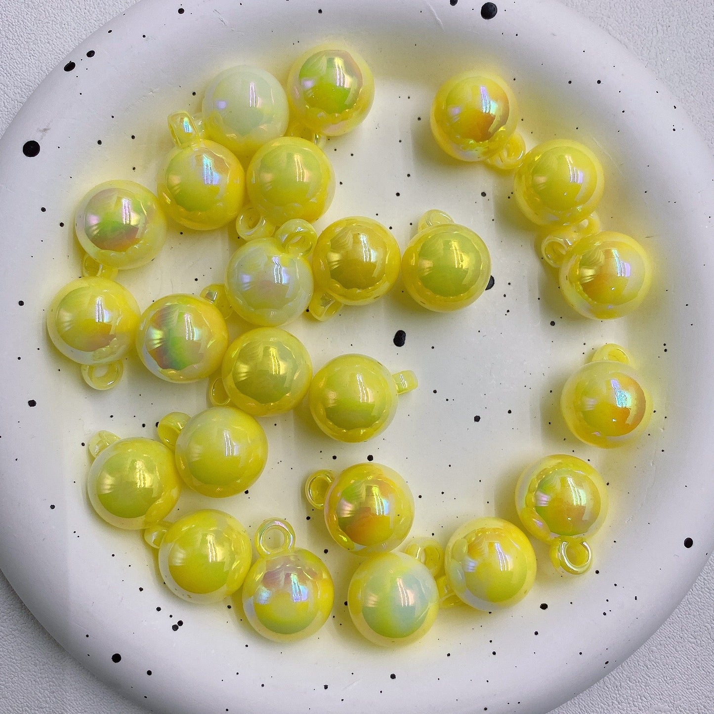 FS2385-16MM Glowing Solid Color Dangle Acrylic Beads For Making Car Hangers