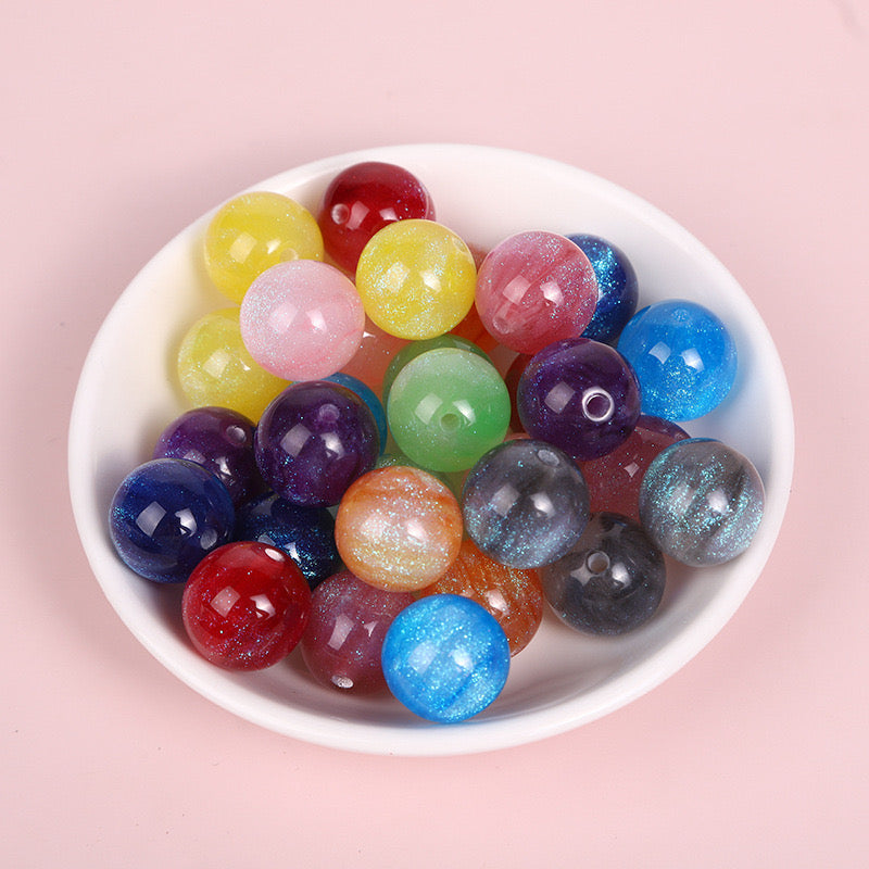 FS1714-16 MM Galaxy Resin Beads Fit For Beadable Pens