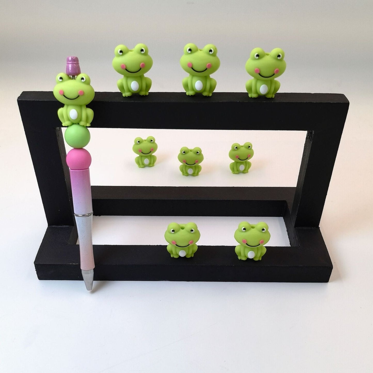 FS1624-3D Frog Silicone Focla Beads Fit For Beadspen Bead