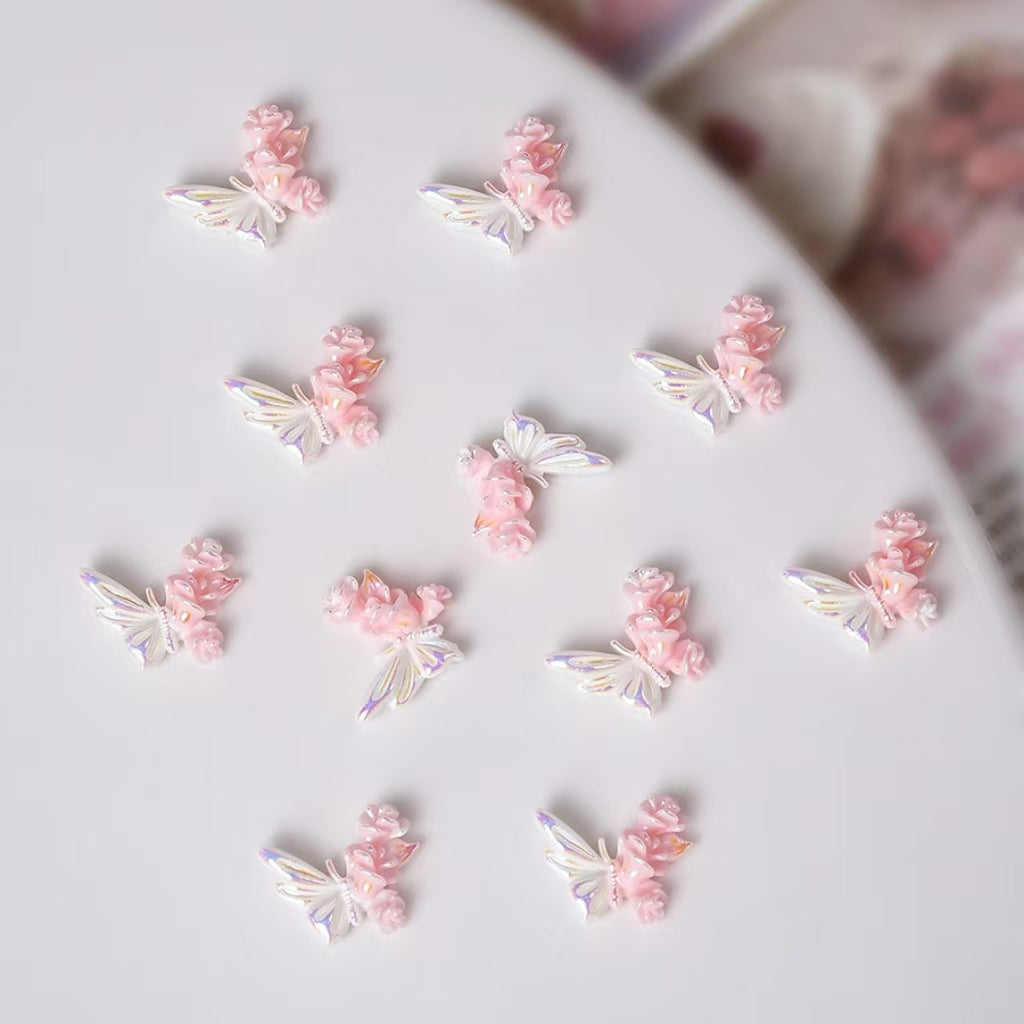 FS3107- 8×15mm Butterfly Rose Flower Patches