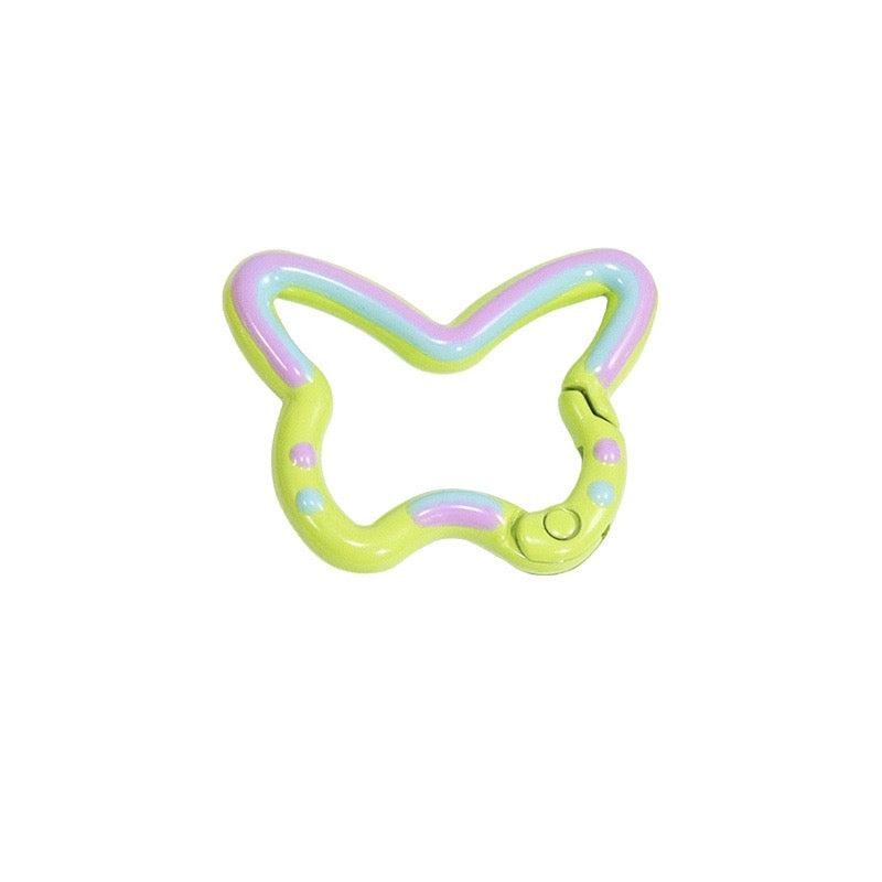 FS3006- 25mm Hand Painted Butterfly Keyring