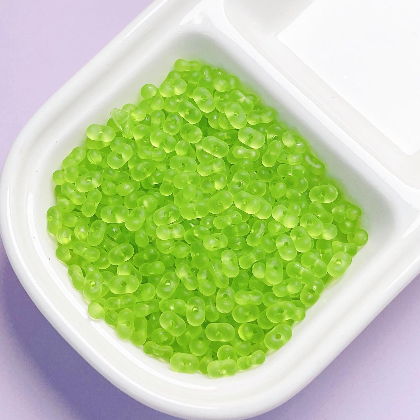 FS2381-3¡Á6mm Clear Frosted Peanut Acrylic Beads For Making Key Chain